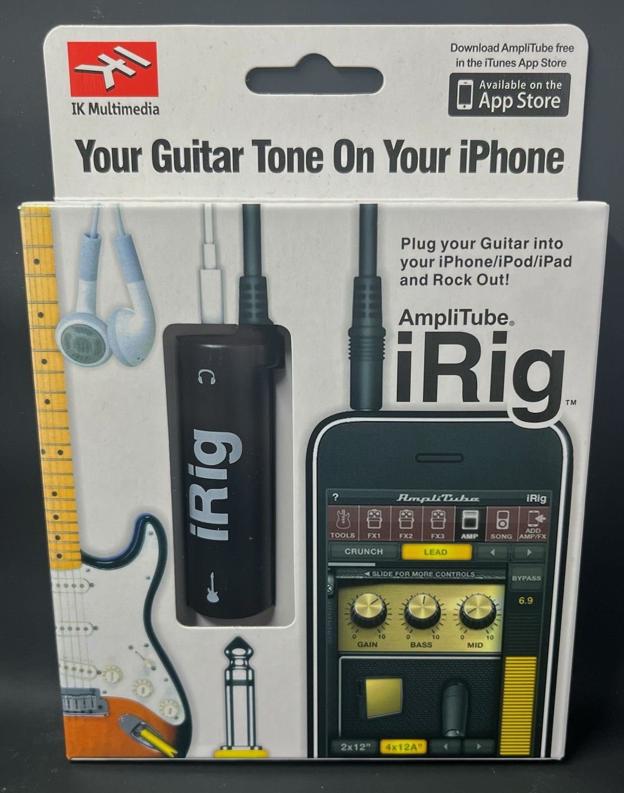IK Multimedia AmpliTube iRig Guitar Audio Interface for iPhone iPad iPod 3.5mm
