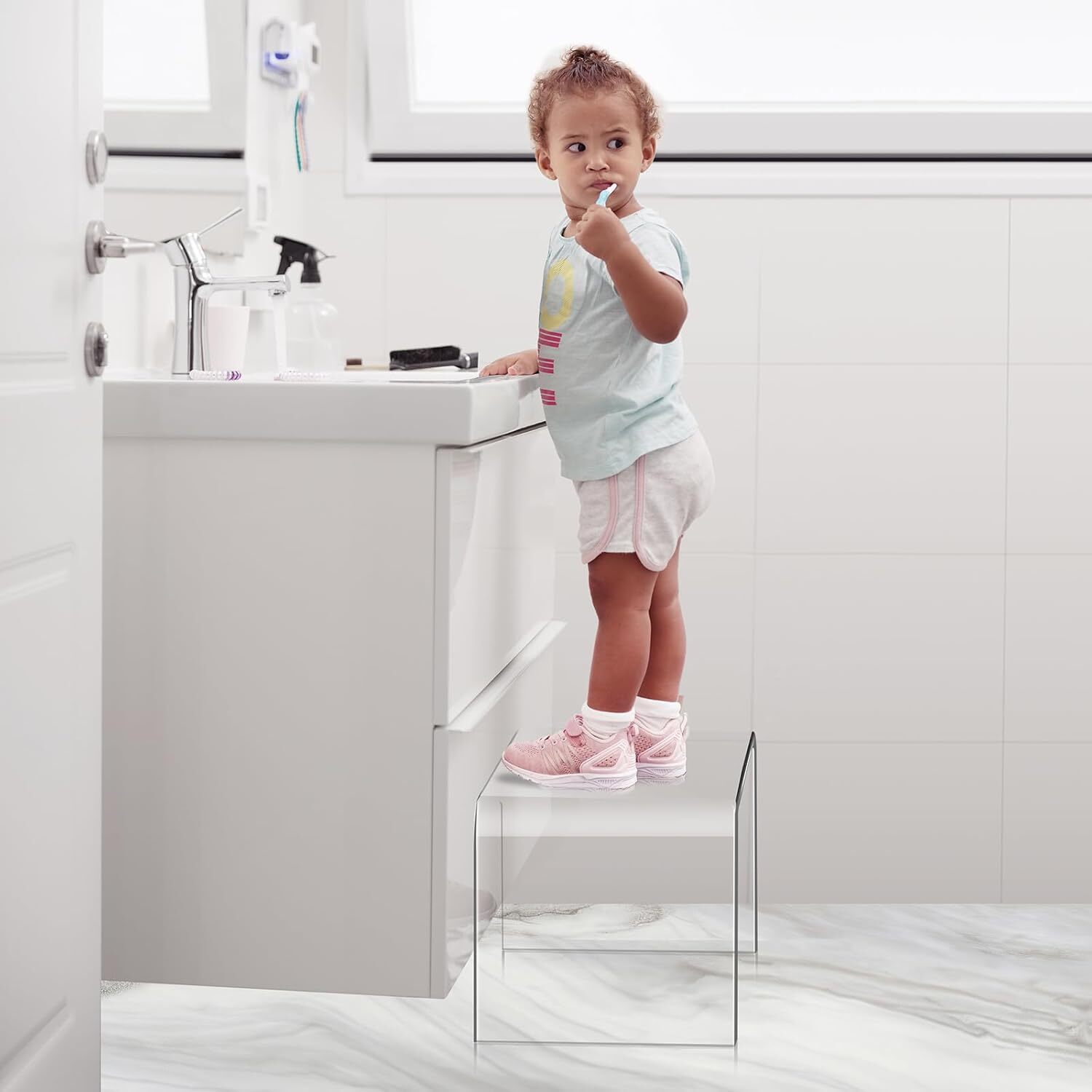 Acrylic Step Stool, Closet Non-Slip Footstool, 9'' Kids Toilet Stool