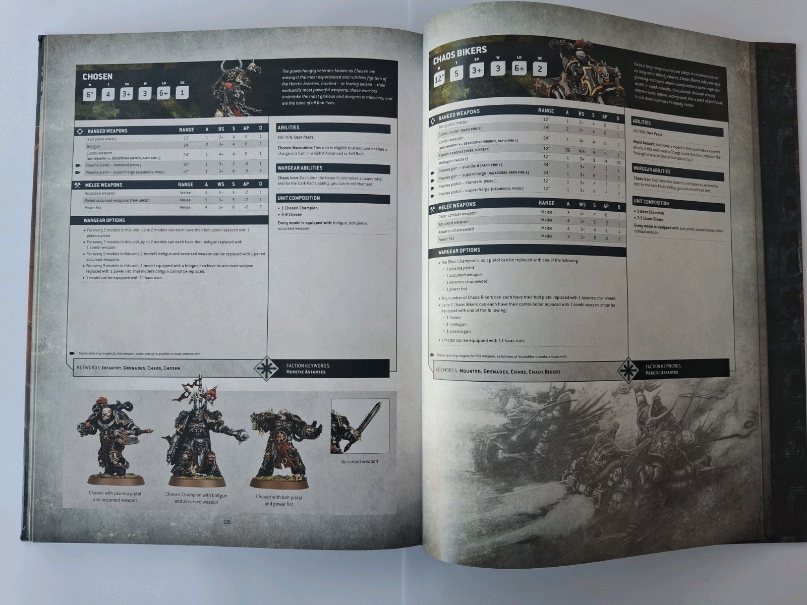 Warhammer 40K, Chaos Space Marines 10th Edition Codex, Hardback Book Guide Rules