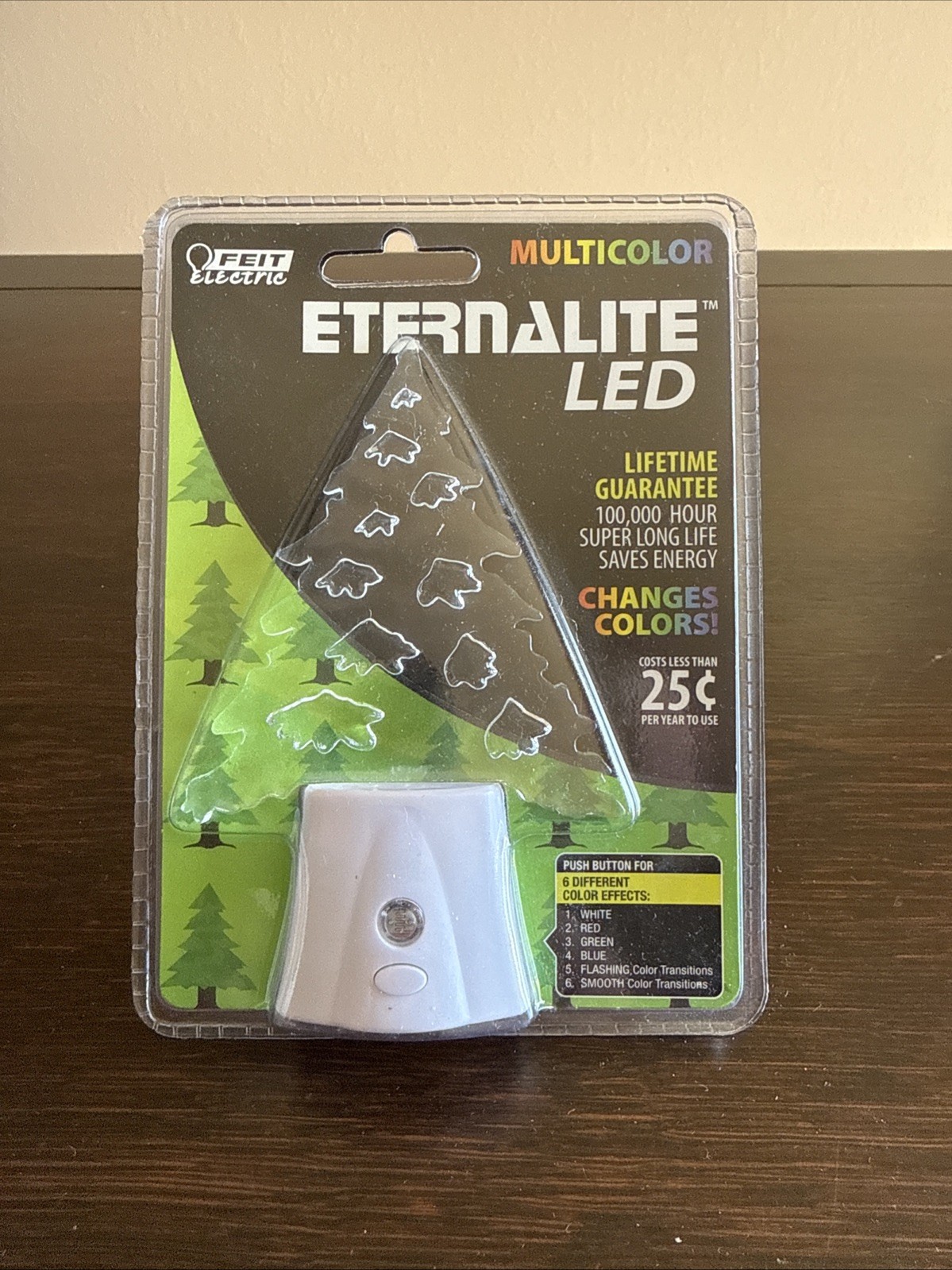 Feit Electric Multicolor Eternalite LED Christmas Tree Nightlight - NEW