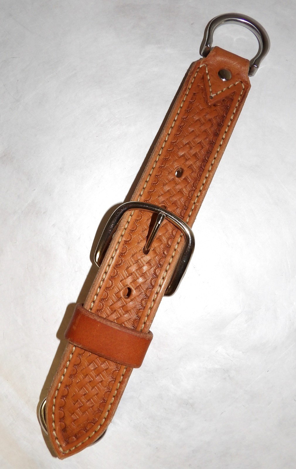 Ken Smith Tan Leather Horse Equestrian Cinch