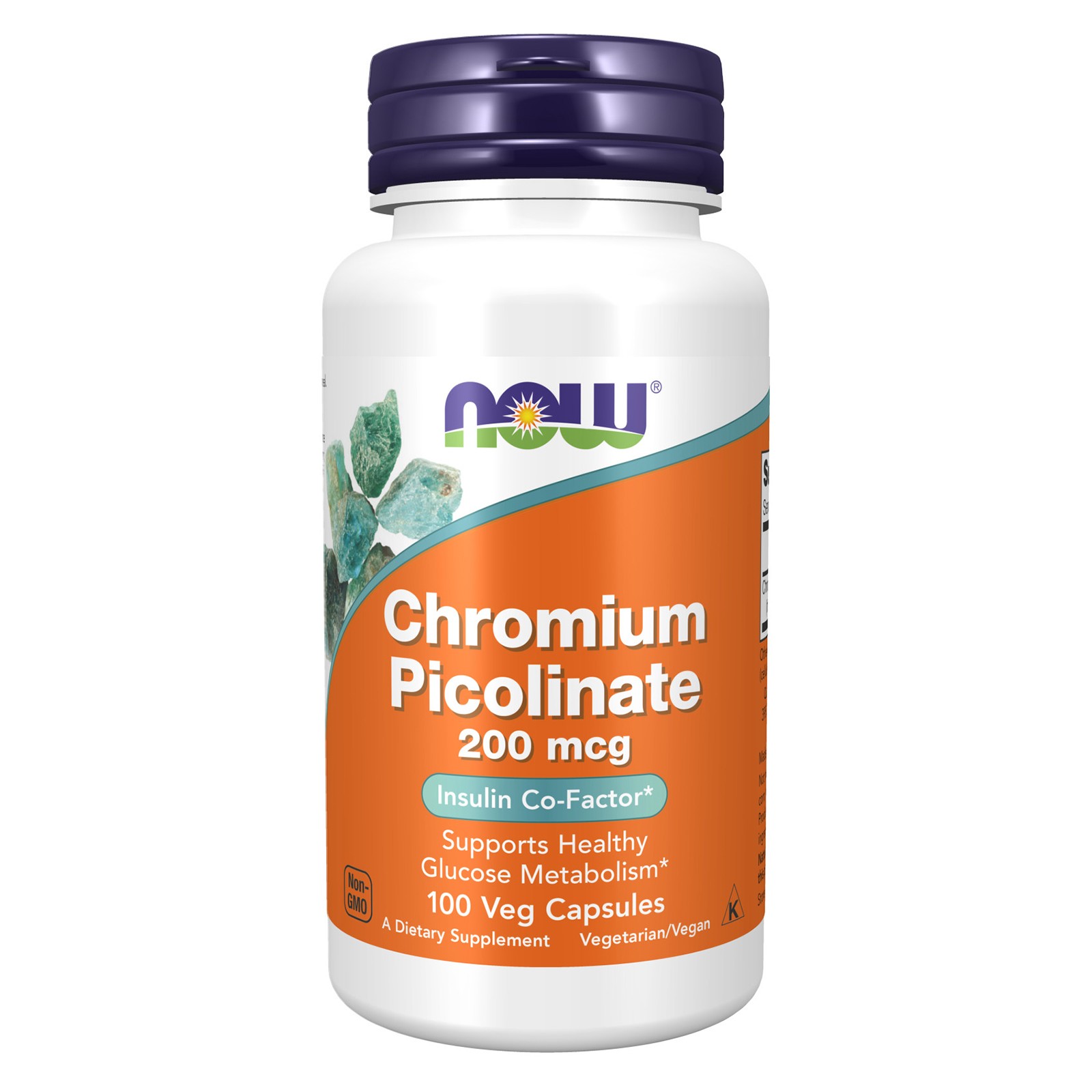 NOW FOODS Chromium Picolinate 200 mcg 100 Veg Capsules