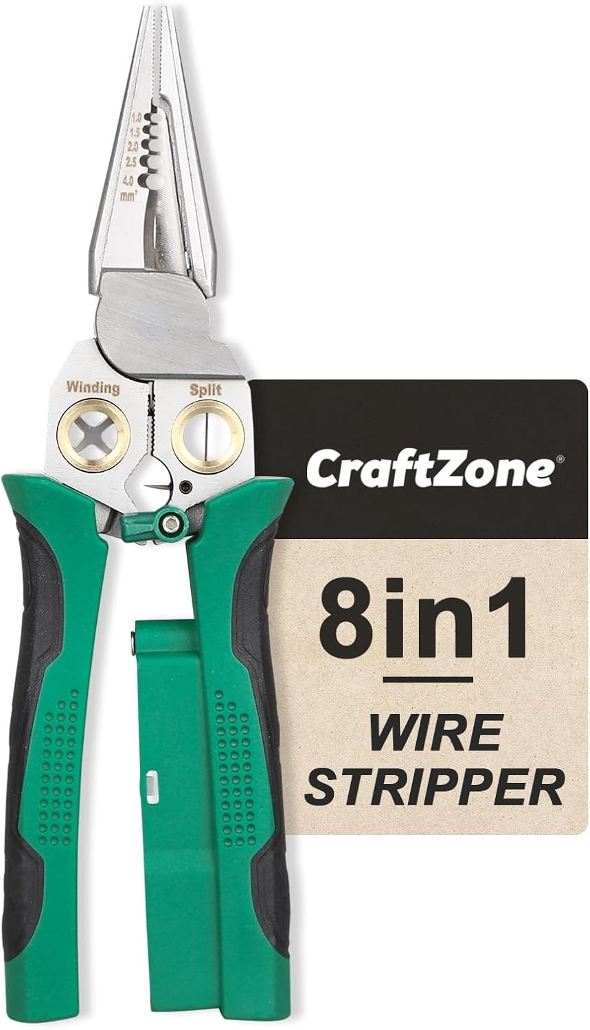 8 in 1 Wire Stripper with Voltage Tester, Multifunction Electric Wire Strippi...