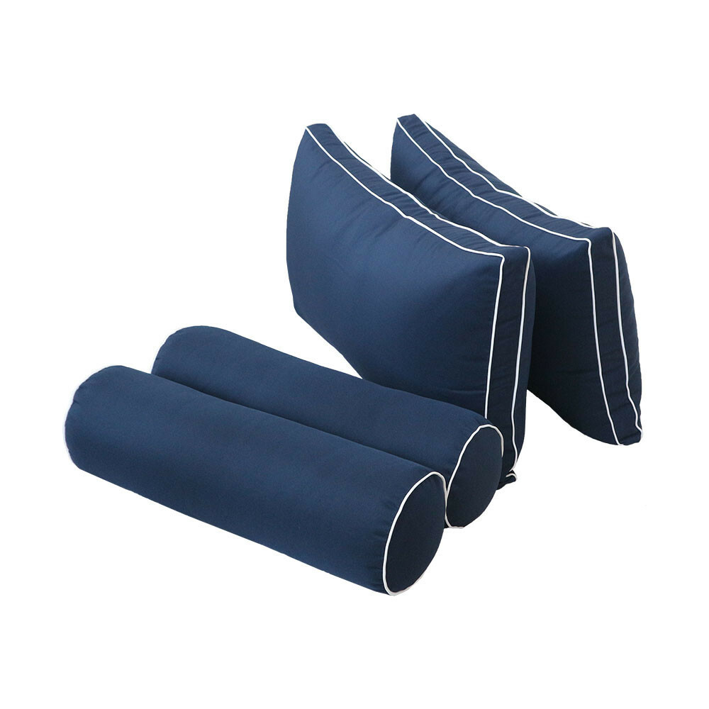 Style2 5PC Contrast Pipe Daybed Mattress Cushion Complete Set-Full Size AD101