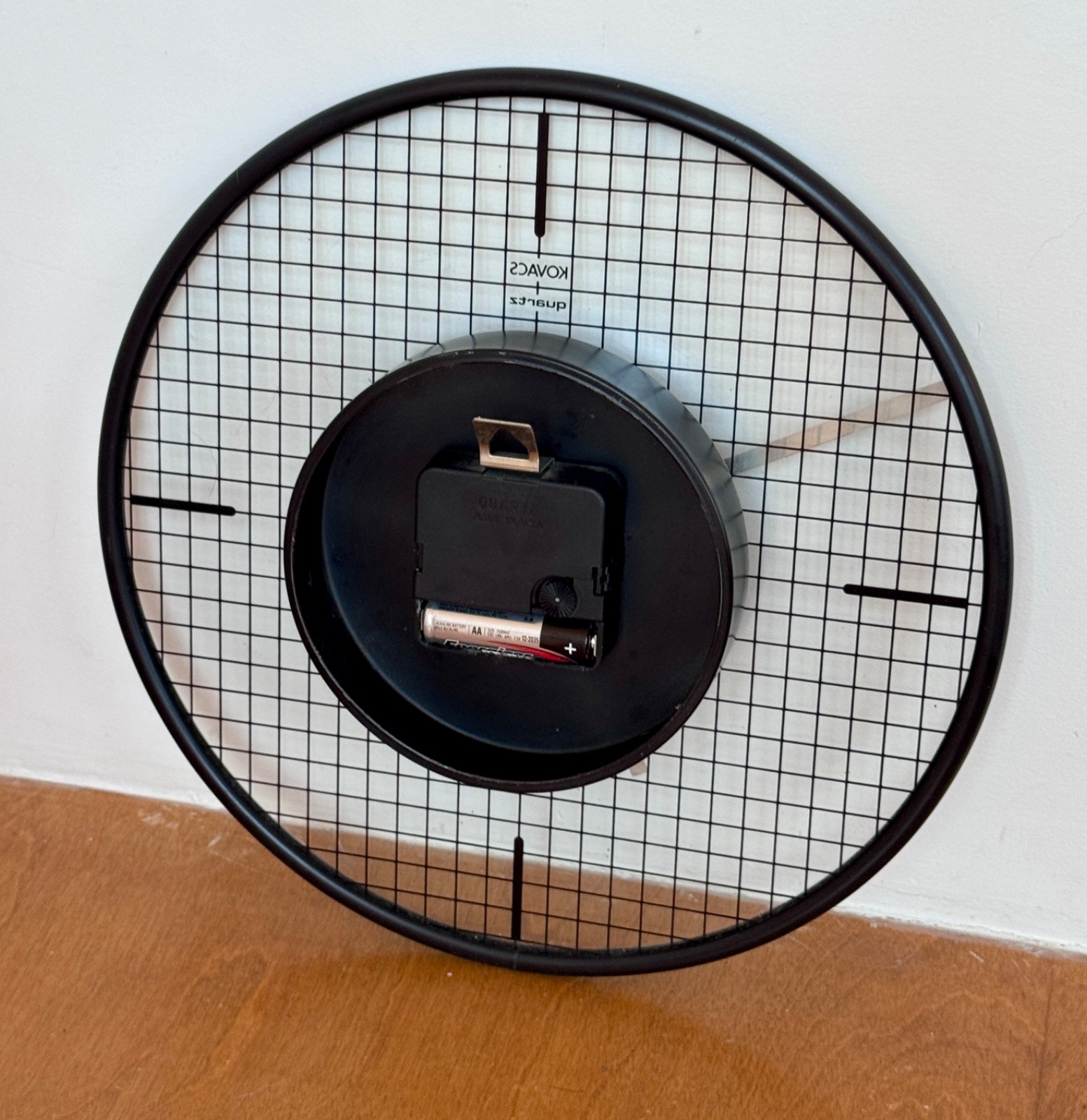 1980 George Kovacs Post Modern Geometric Glass Black Wall Clock Vtg Retro Mcm