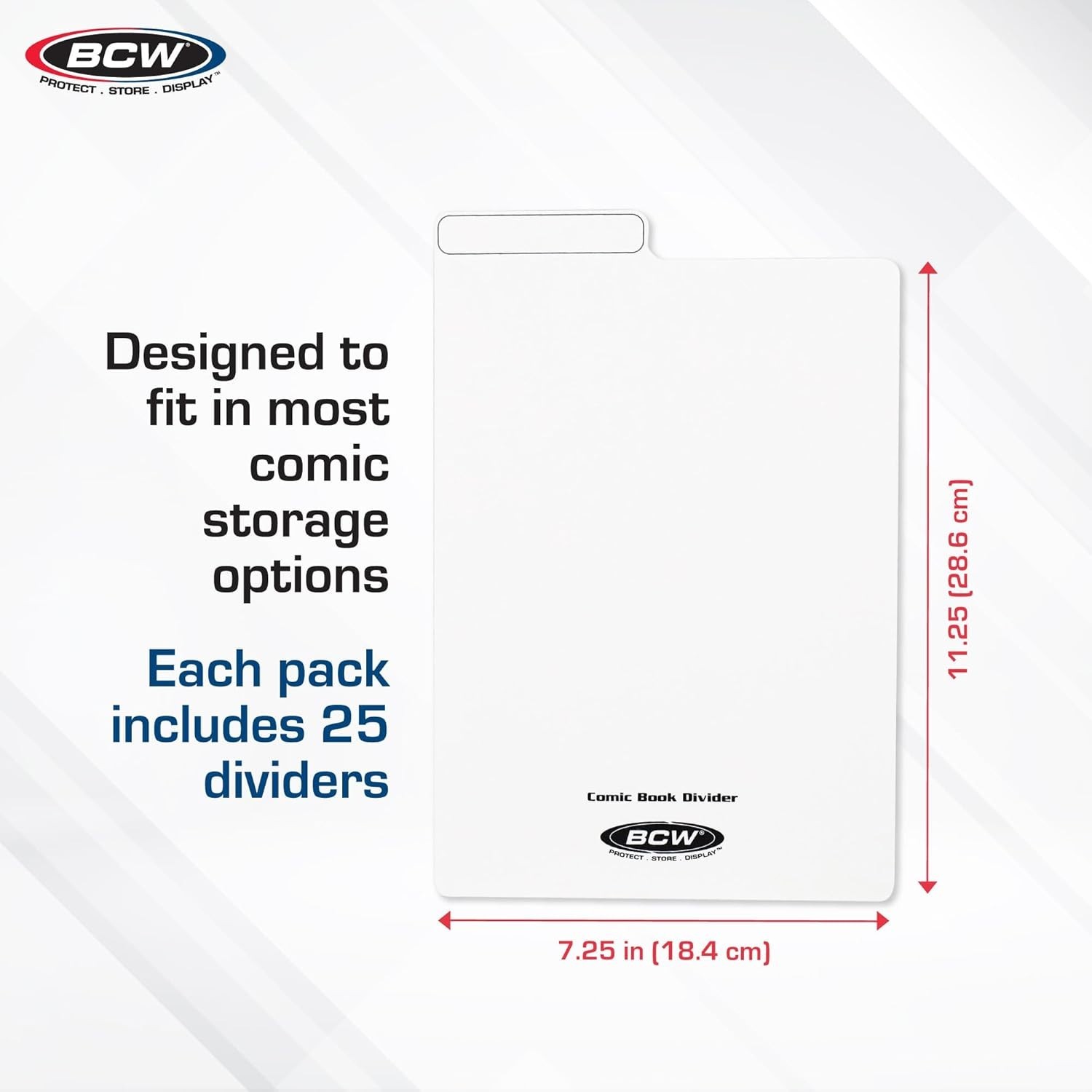 25-Pack Archival Comic Dividers with Write-On Tabs - Organize Your Collection