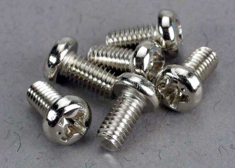 Traxxas 2558 - Roundhead Machine Phillips Screws, 3x6mm (6)
