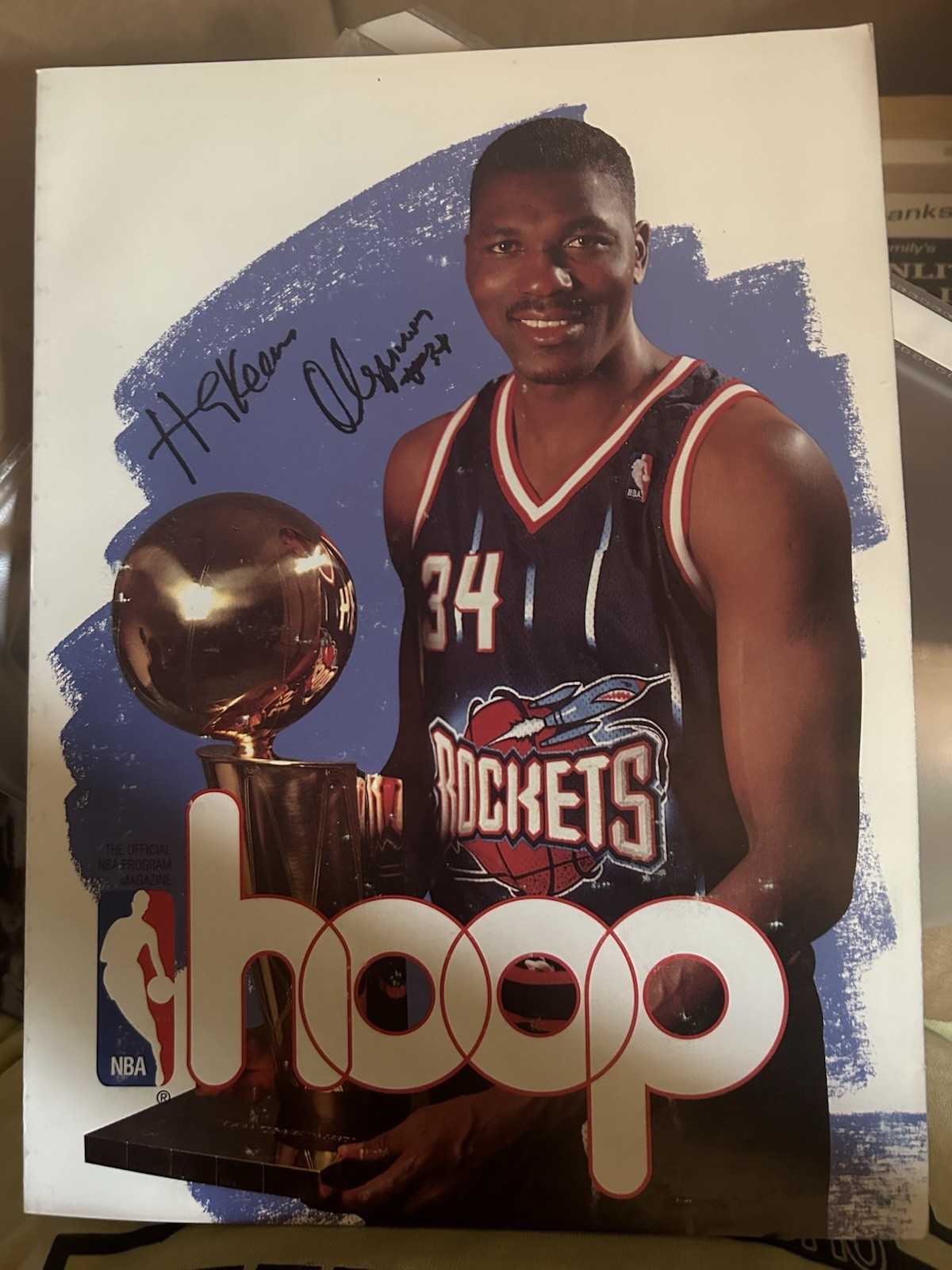 1995 Houston Rockets At Indiana Pacers NBA Program Hakeem Olajuwon On Cover