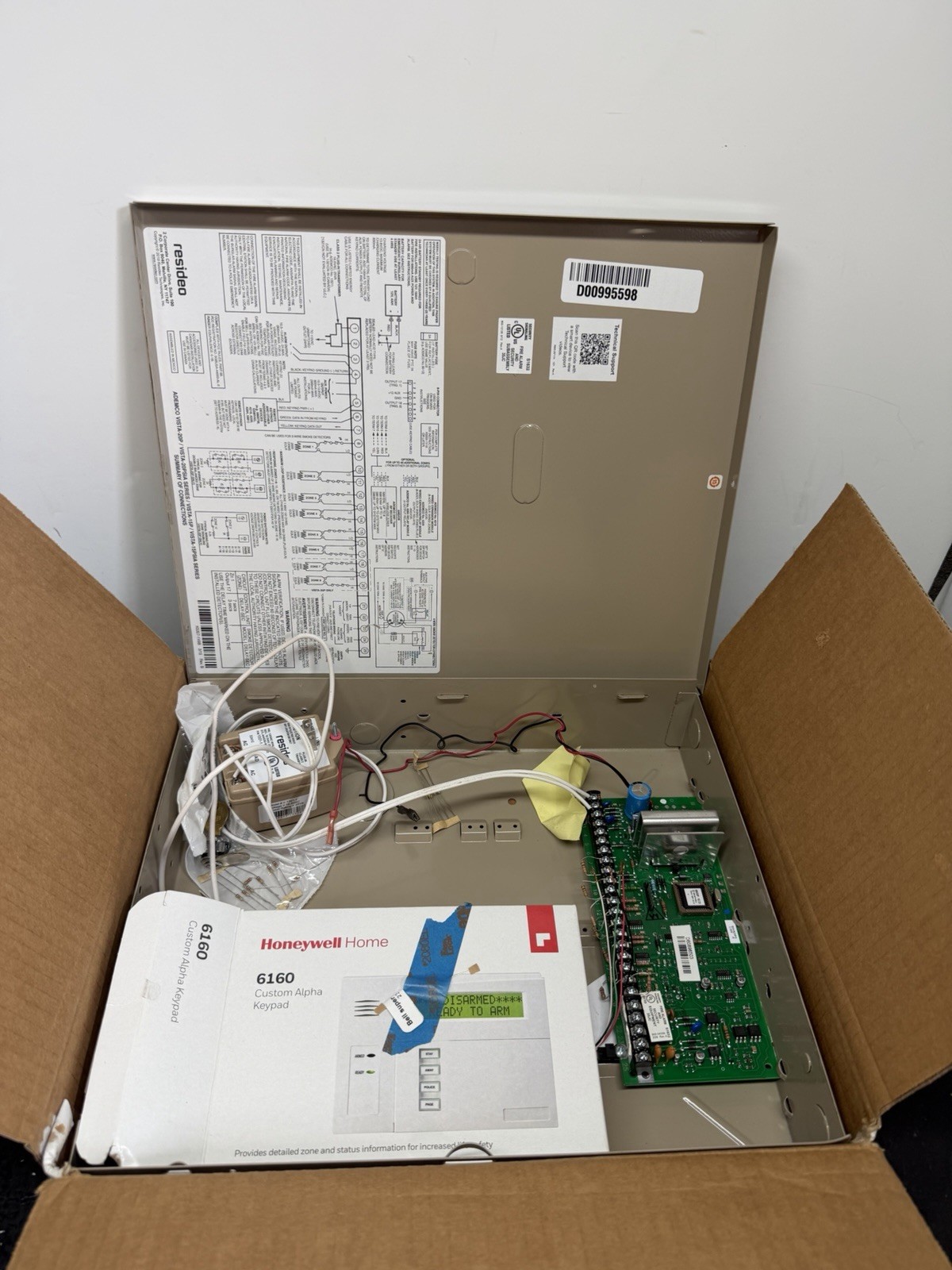 Honeywell Ademco VISTA-20P Security Alarm Control Panel Kit With Honeywell Pad