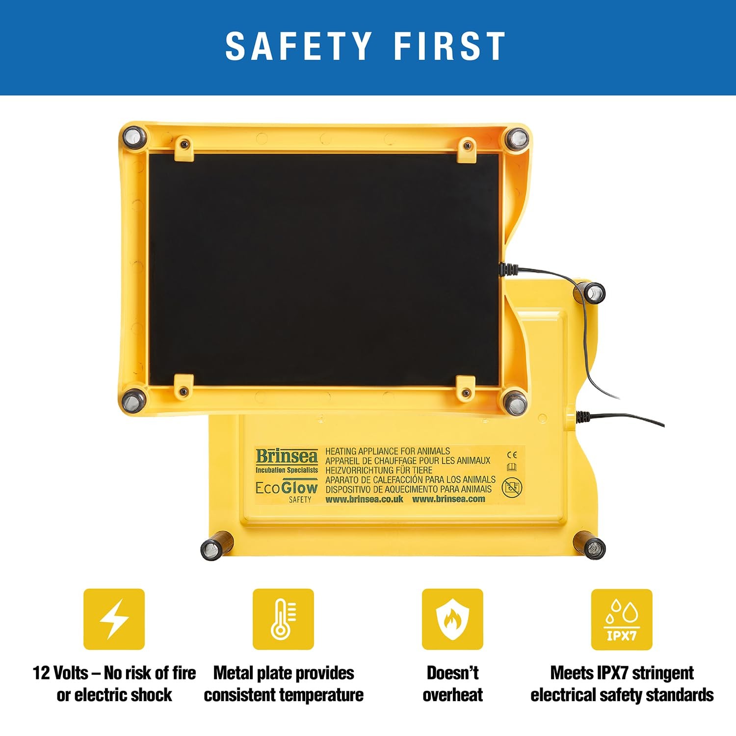 Ecoglow Safety 600 Chick or Duckling Brooder, Adjustable Height & Angle Brood...