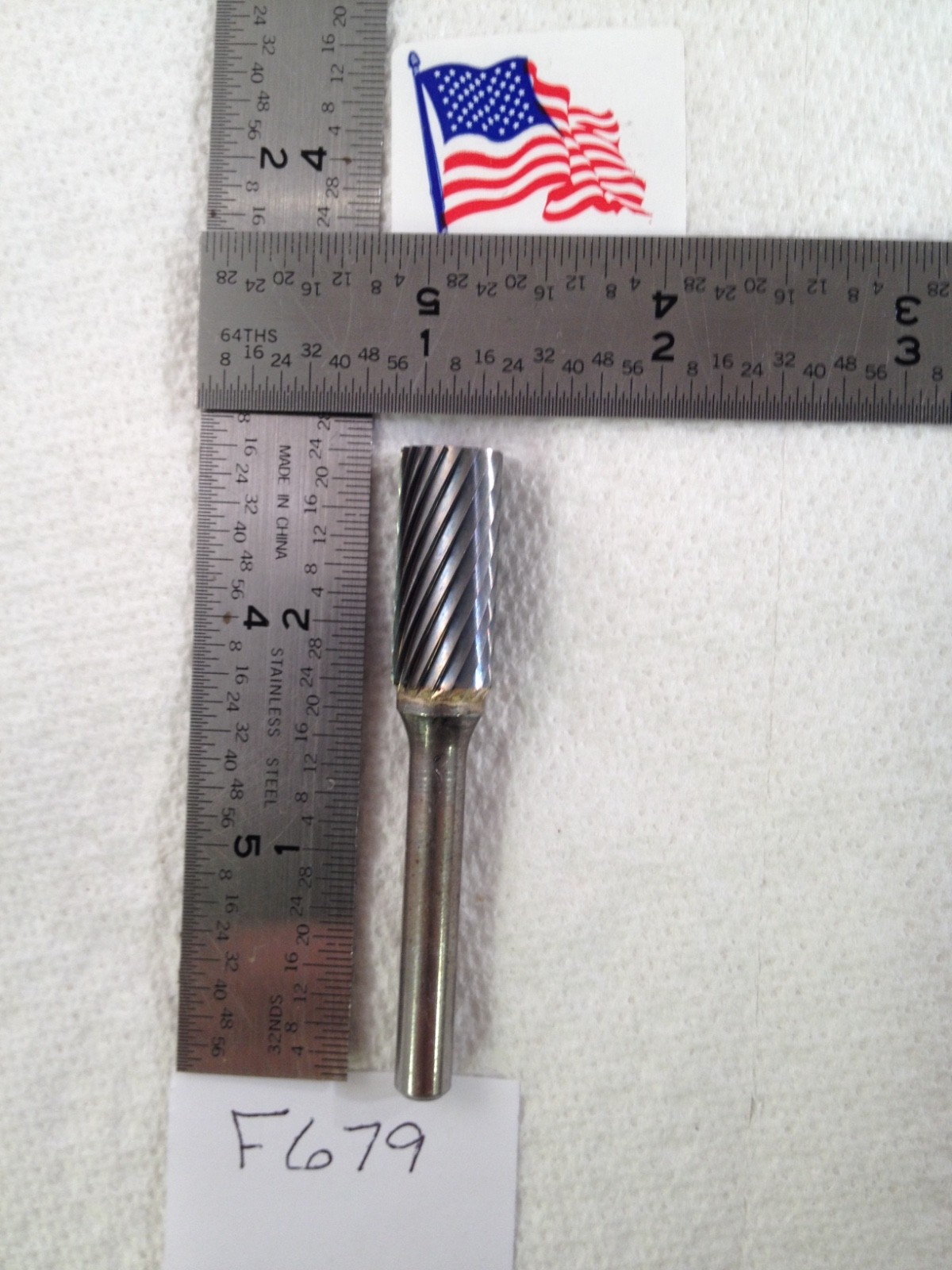 1 NEW FALCON / SGS 1/4" SHANK CARBIDE BURR SA-4. SINGLE CUT 1" LOC (F679)