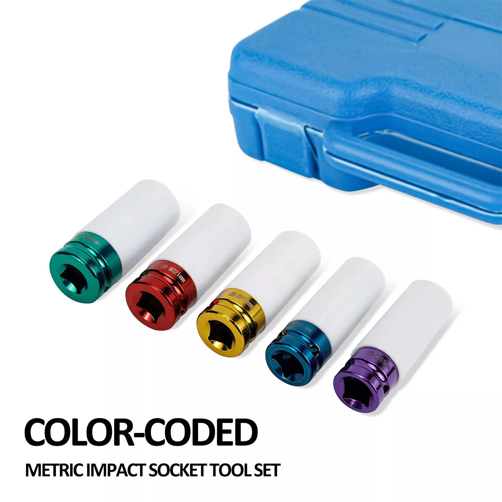 1/2" Drive Lug Nut Impact Socket Set Thin Wall Deep Wheel Protector Tool 5-Piece