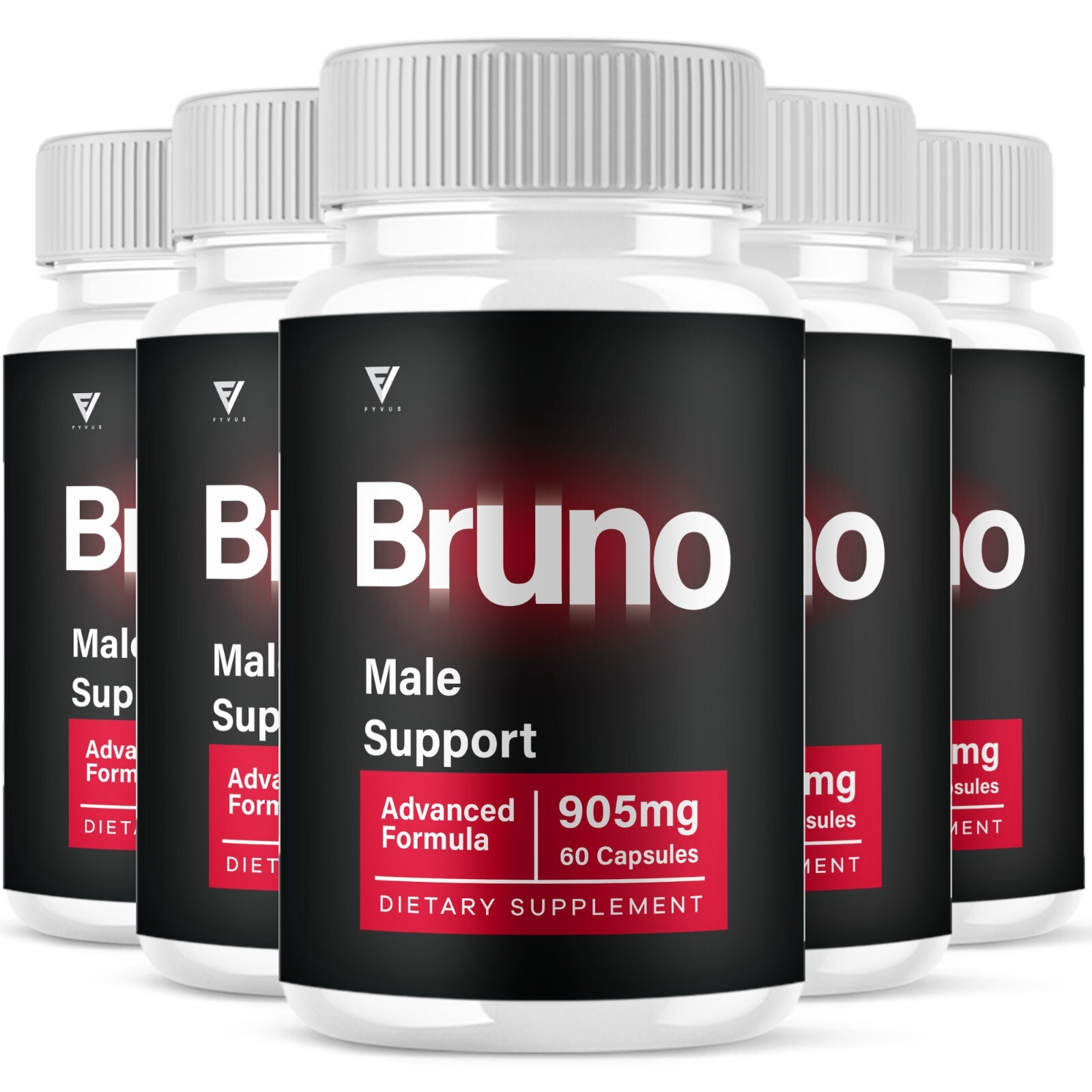 (5 Pack) Bruno Maximum Performance Supplement Bruno Premium Pills (300 Capsules)