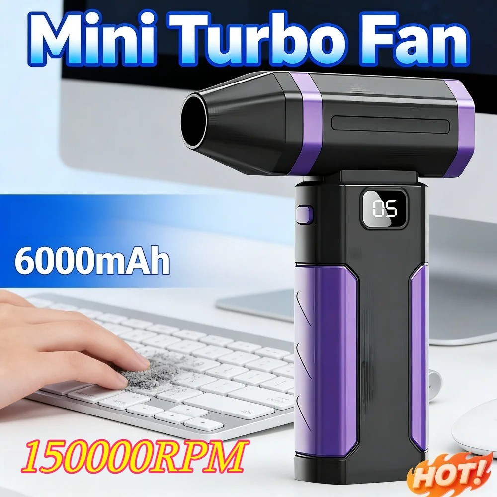 MF50 Electric Air Duster Mini Blower Turbo Fan for PC, Toys and Car