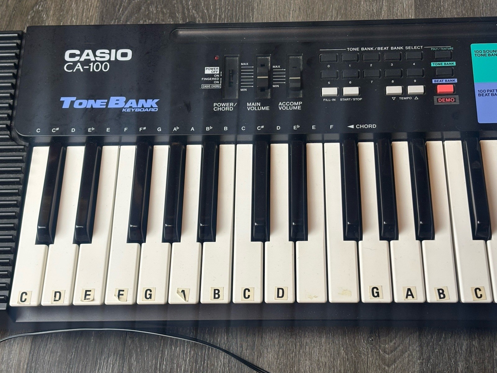 Casio Tone Bank CA-100 49-Key Electronic Keyboard TESTED