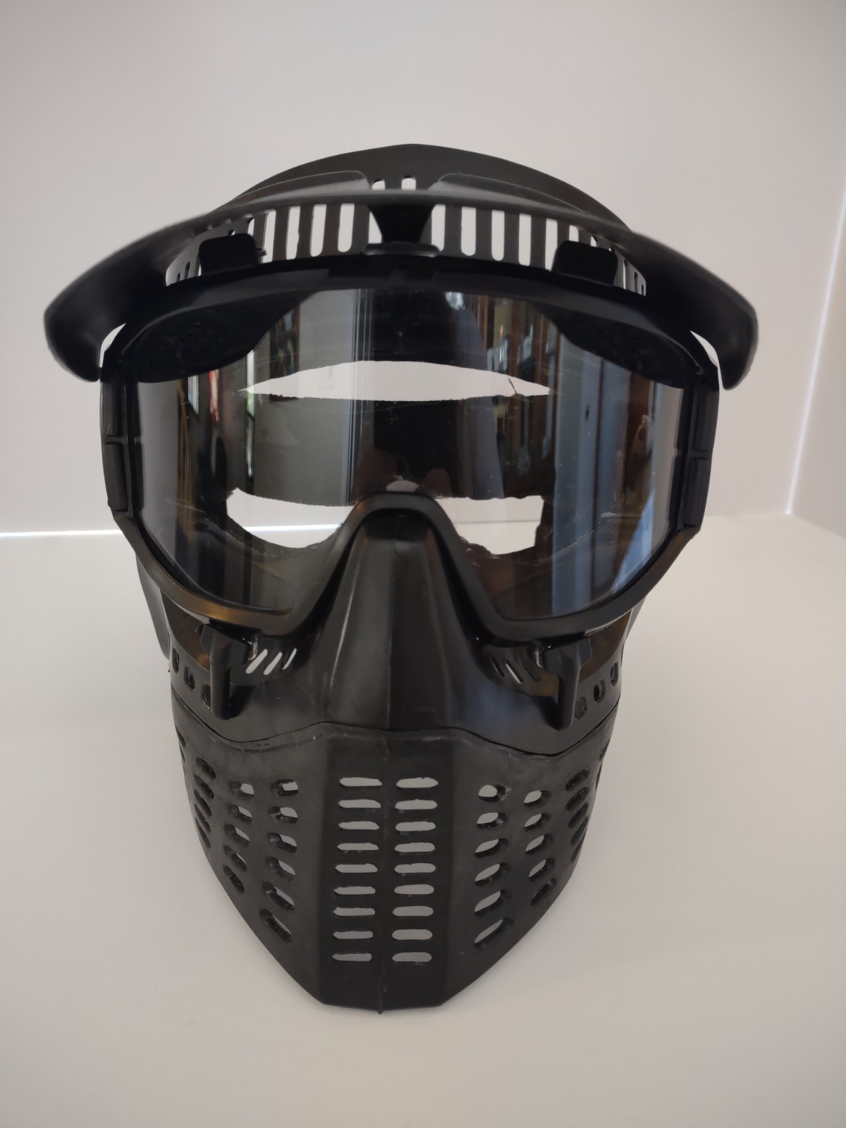 JT X-FIRE Vintage Paintball Mask 100% complete with Visor and hook clips. USA
