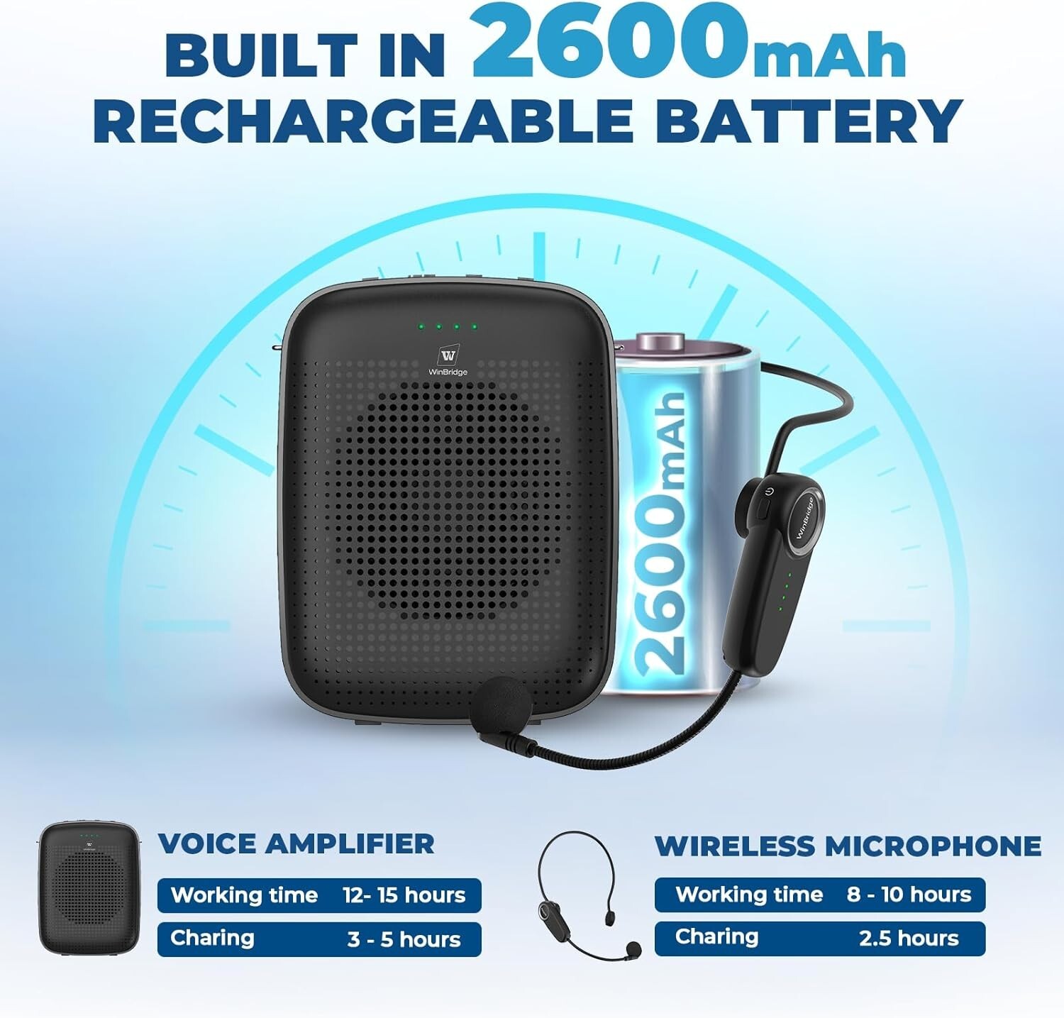 ✅Authenticity Guarantee-WinBridge Wireless Bluetooth Voice Amplifier,13.4oz-A002