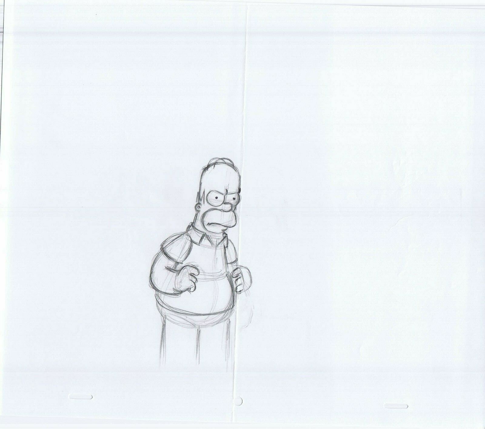 Simpsons Homer Original Art Animation Production Pencils Rough Comps 1011