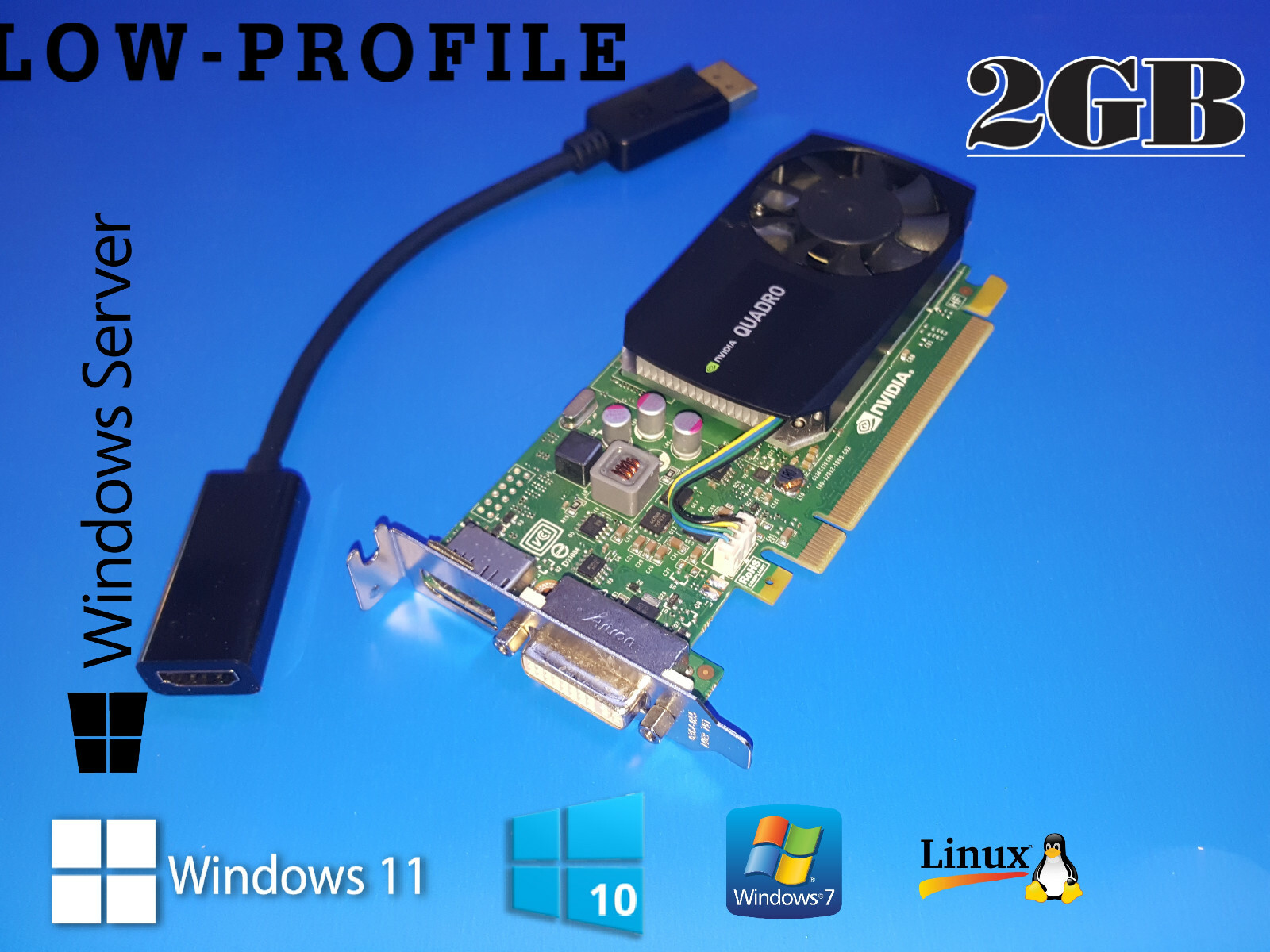 Dell Precision 3420 3430 3431 T1700 2GB 4K Video Graphics Card + HDMI Windows 11
