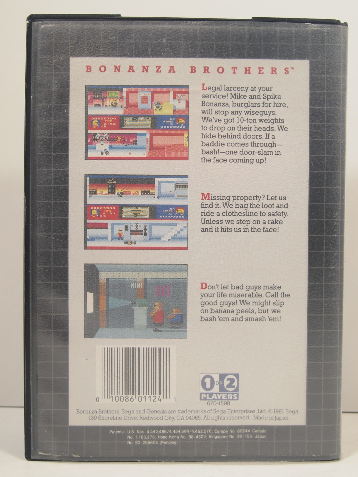 Bonanza Brothers Case (SEGA Genesis) Authentic BOX ONLY