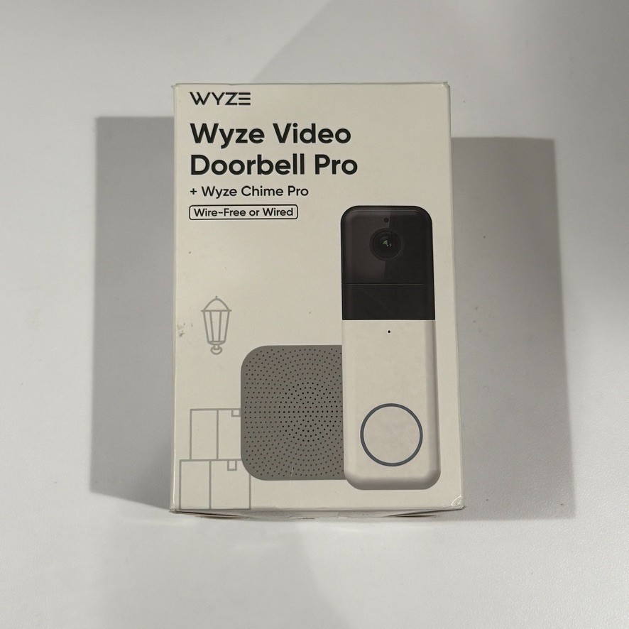 Wyze Video Doorbell Pro + Chime Pro Wire-Free or Wired Camera WWVDP-RB White