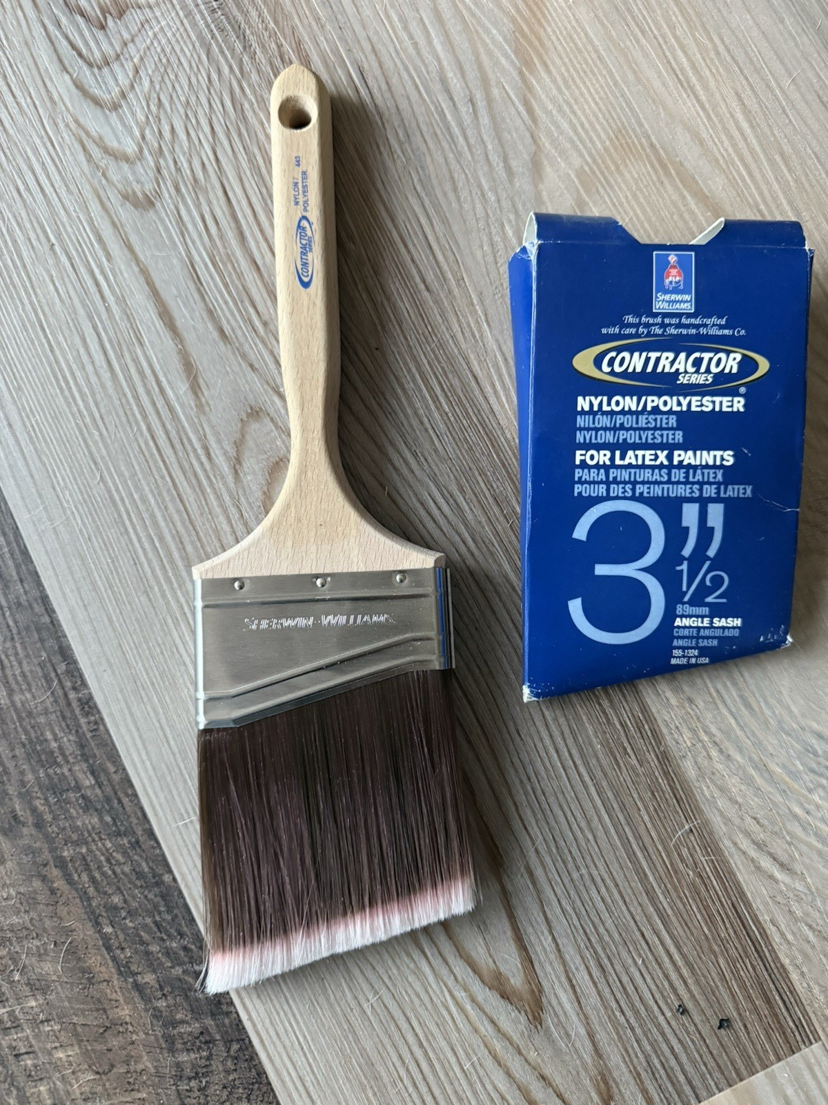 Sherwin-Williams Contractor series 3.5" Nylon/Polyester Angle LATEX Paint Brush