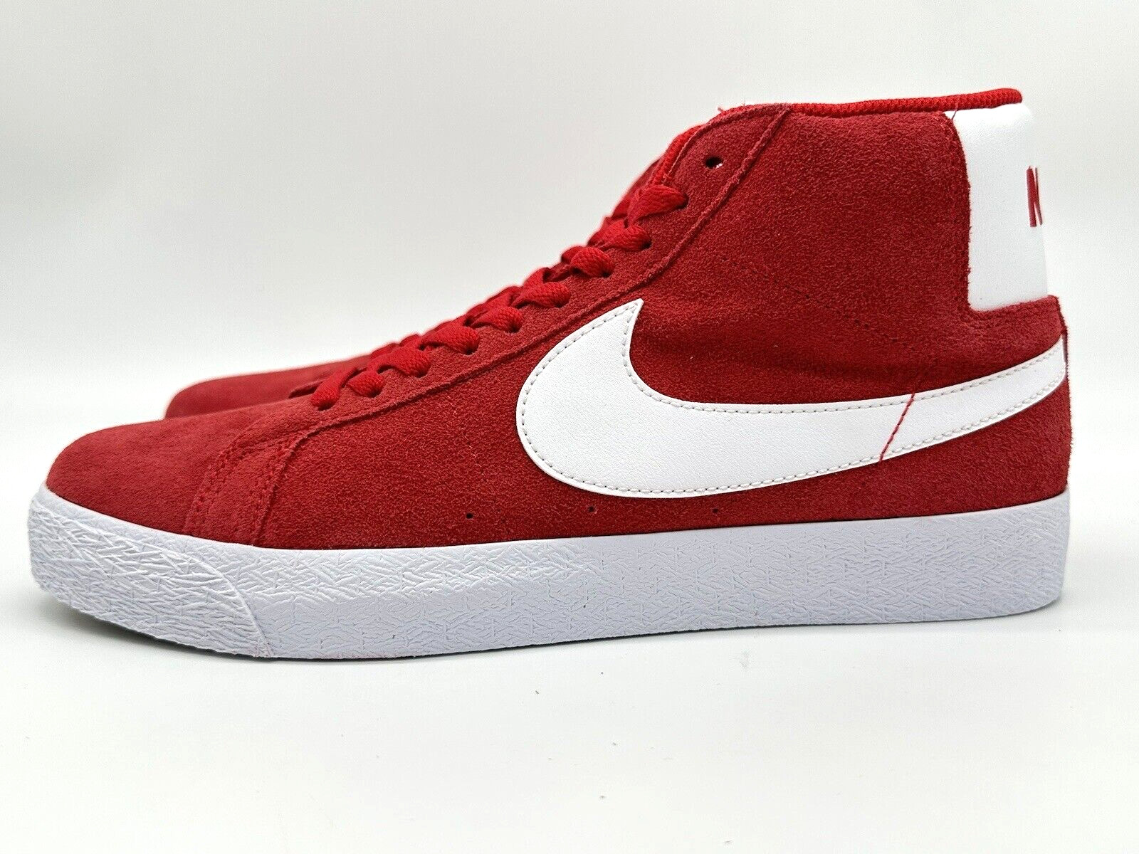 Nike SB Zoom Blazer Mid Men's Size 13 Red White Suede Skate Shoes 864349-602