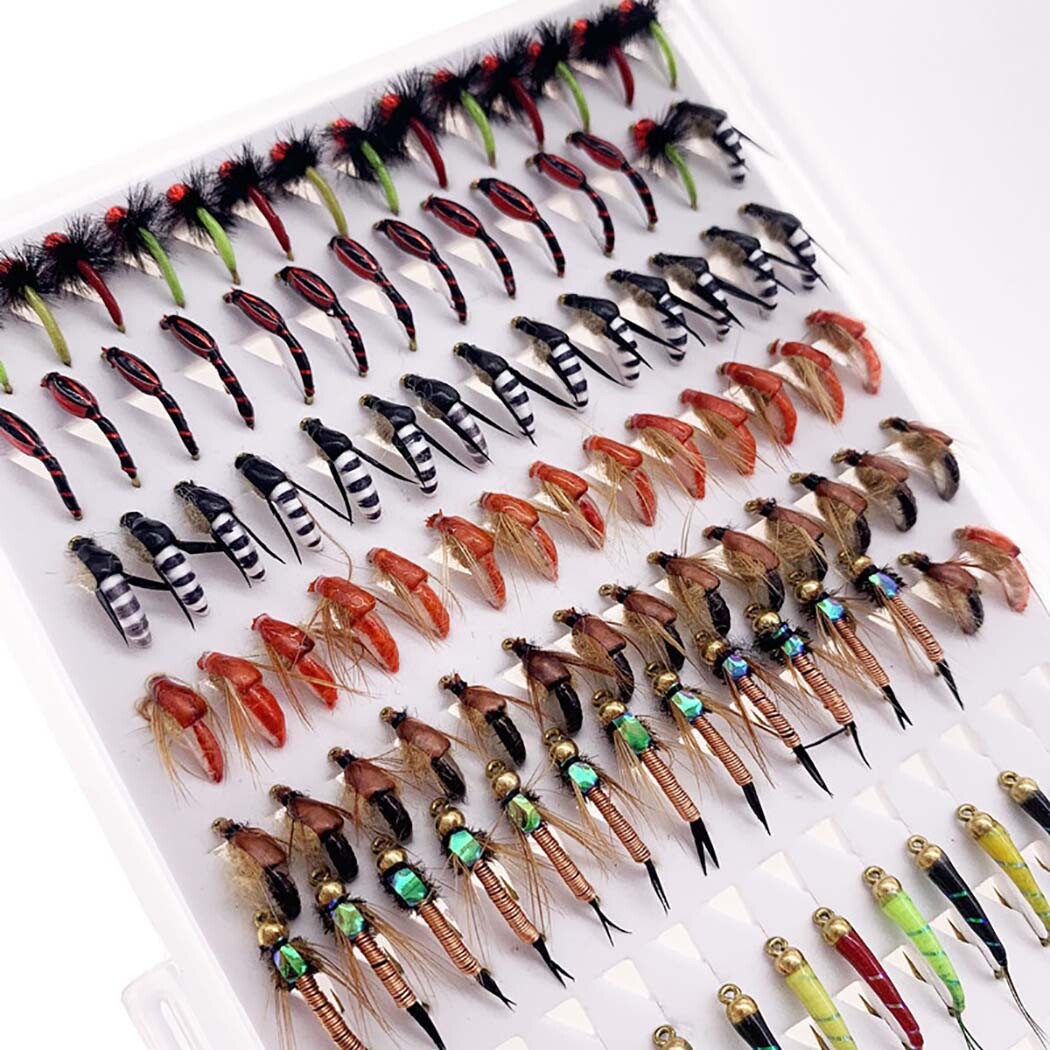 42-126Pcs/Box Trout Fly FishingFlies Kit Nymph Wet Flies Fishing Fly Lure Bait