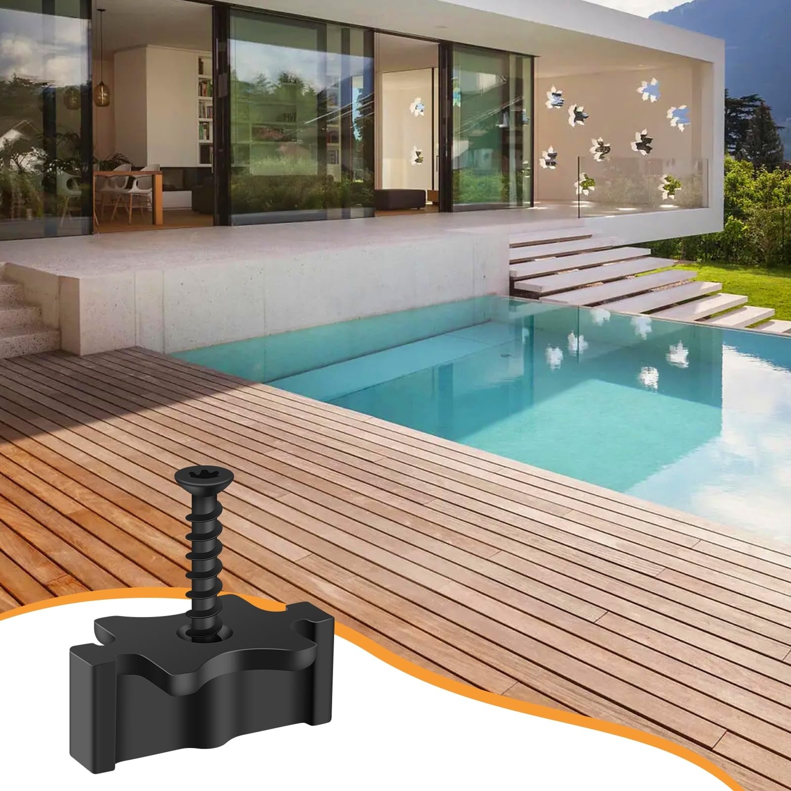 1000 Pack Hidden Deck Fasteners for Composite Decking Board, Composite Deckin...