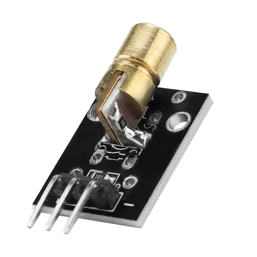 4 Pcs 3 Pin 650nm Red Transmitter Module Dot Diode Copper Head Sensor Module For