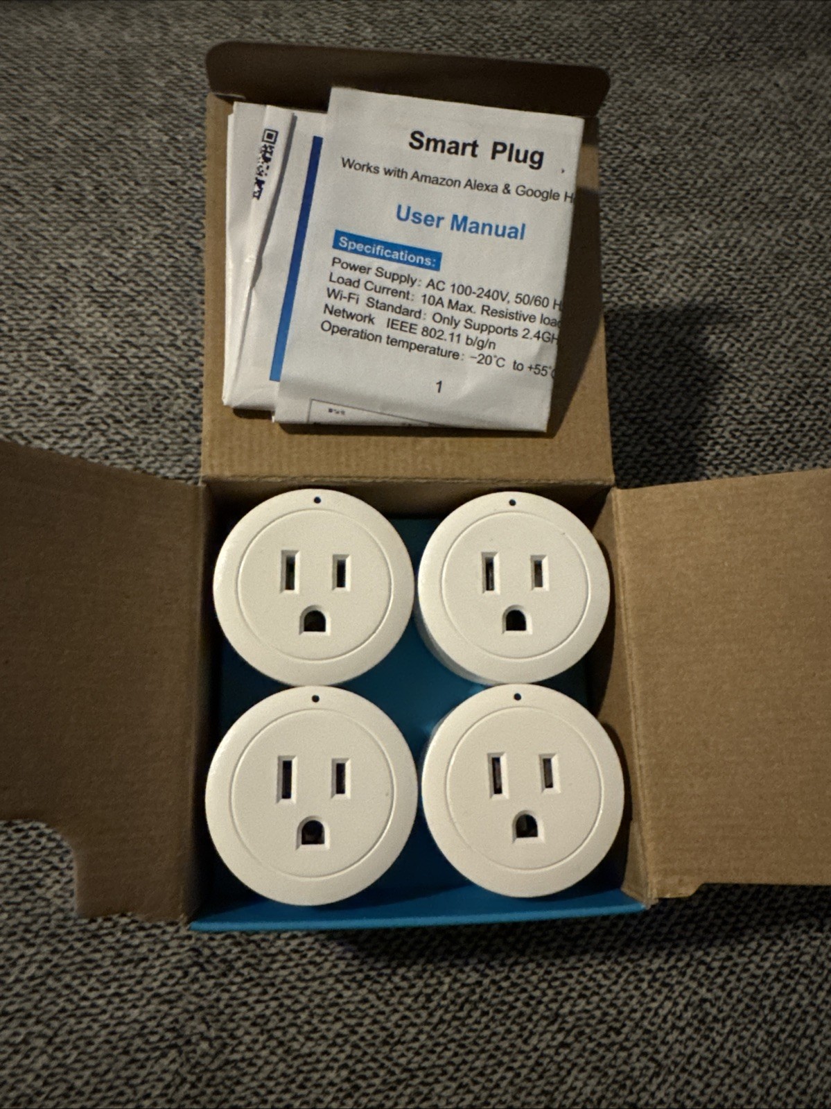 Smart Plug ESICOO - Alexa, Echo & Google Home - Only WiFi 2.4G (4-Pack)