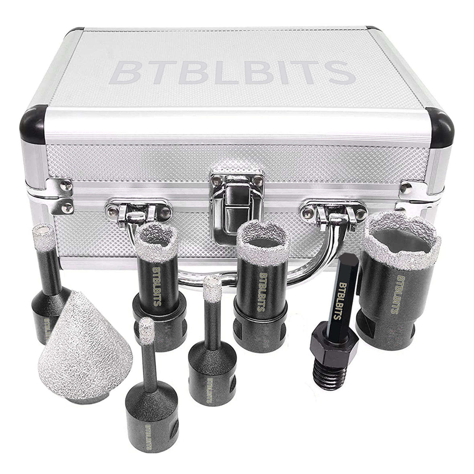 Diamond Core Drill Bits Set Tile Hole Saw Kit Ceramic Porcelain Marble Masonry