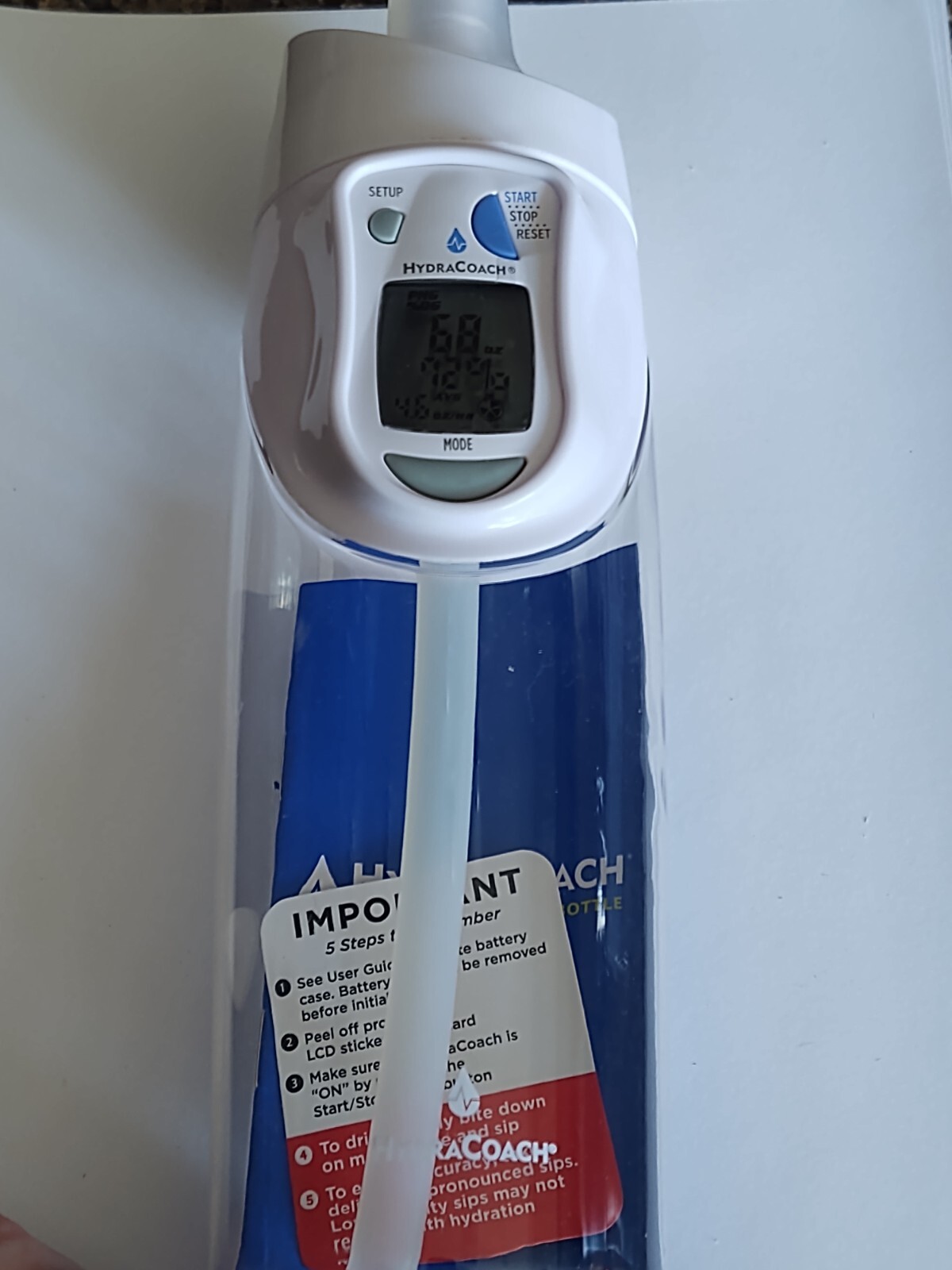 HydraCoach Intelligent Water Bottle Clear 22 Oz Smart Water Bottle
