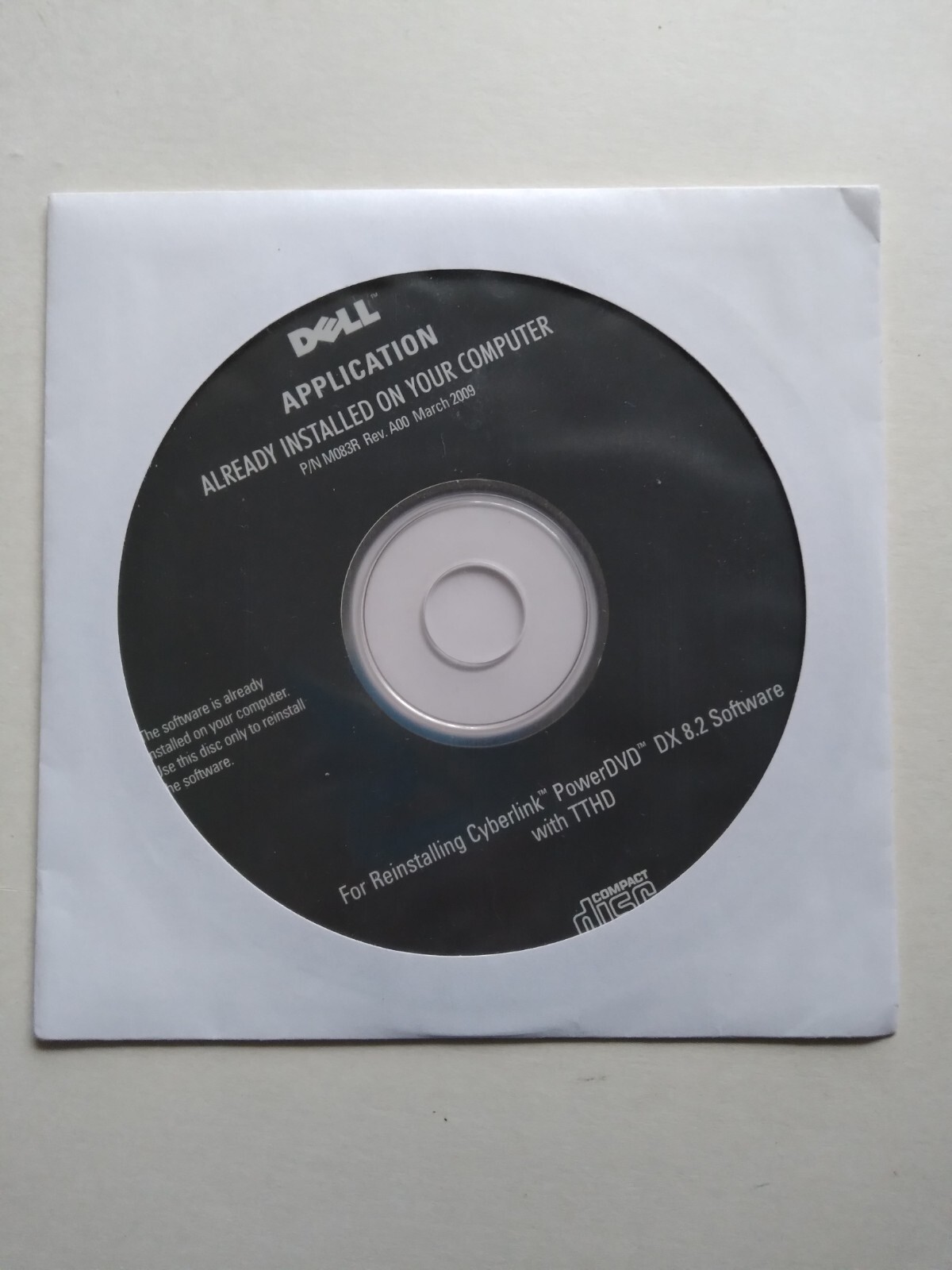 Dell Reinstallation Disc CyberLink, PowerDVD DX 8.2/8.3 software M083R