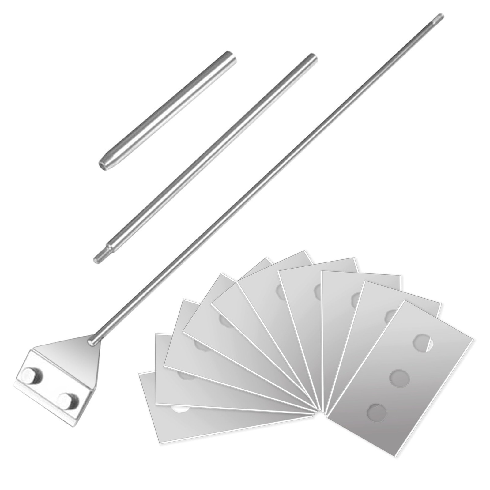 25" Aquarium Glass Cleaner, with 10 Replaceable Stainless Steel Blades, Cleaning