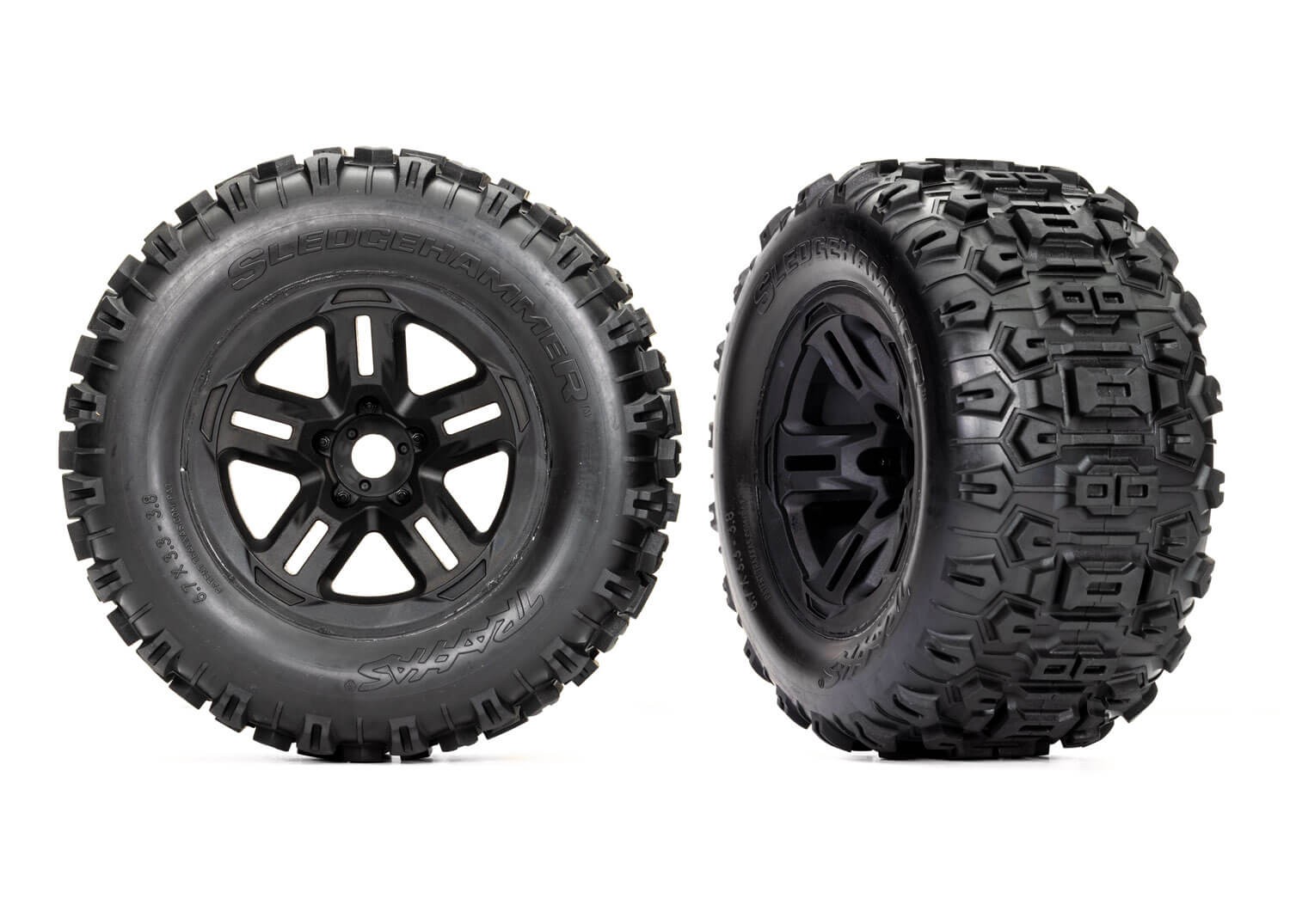 Traxxas Sledge Assembled 3.8" Tires and Wheels