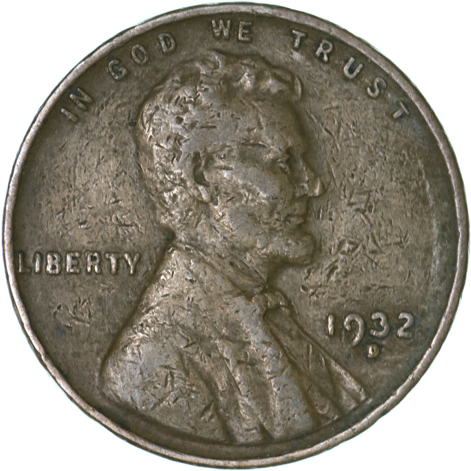 1932 D Lincoln Wheat Cent Very Fine Penny VF
