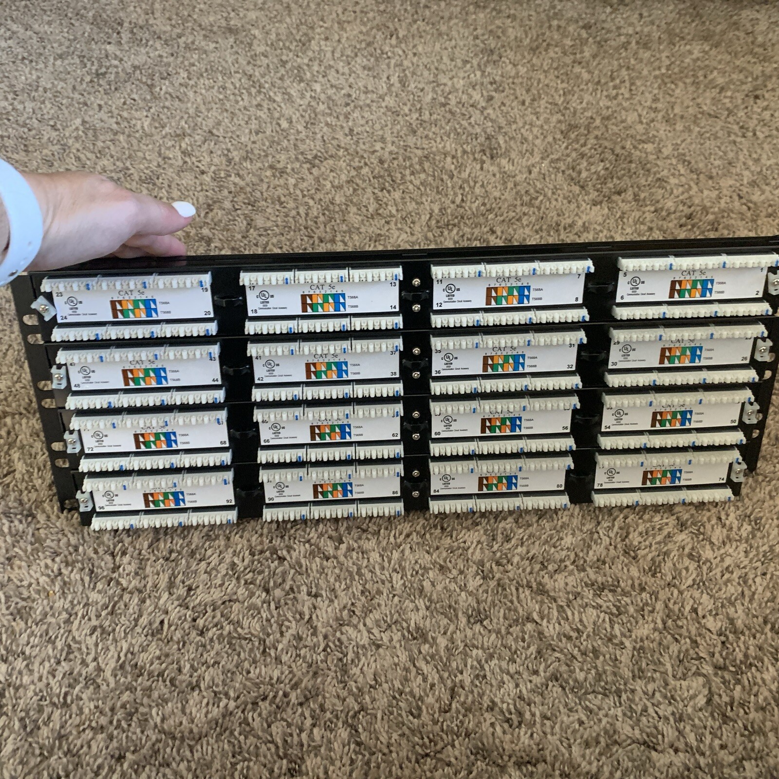 NEW DYNACOM - Rackmount 96 port Cat5e Patch Panel