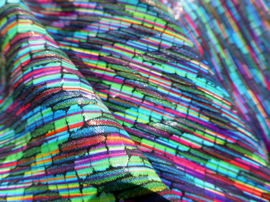 Pigskin leather hide Zig Zag Chevron Print Multicolored Stunning Design!!