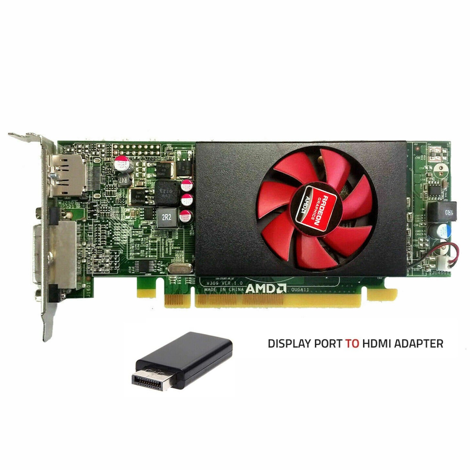 Dell AMD Radeon R5 240 Video Card Windows 10 1GB PCIe x16 DVI DisplayPort HDMI