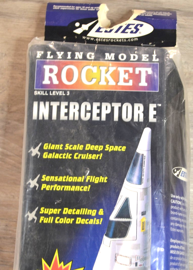 Estes Flying Model Rocket Kit INTERCEPTOR E - Skill Level 3. NOS