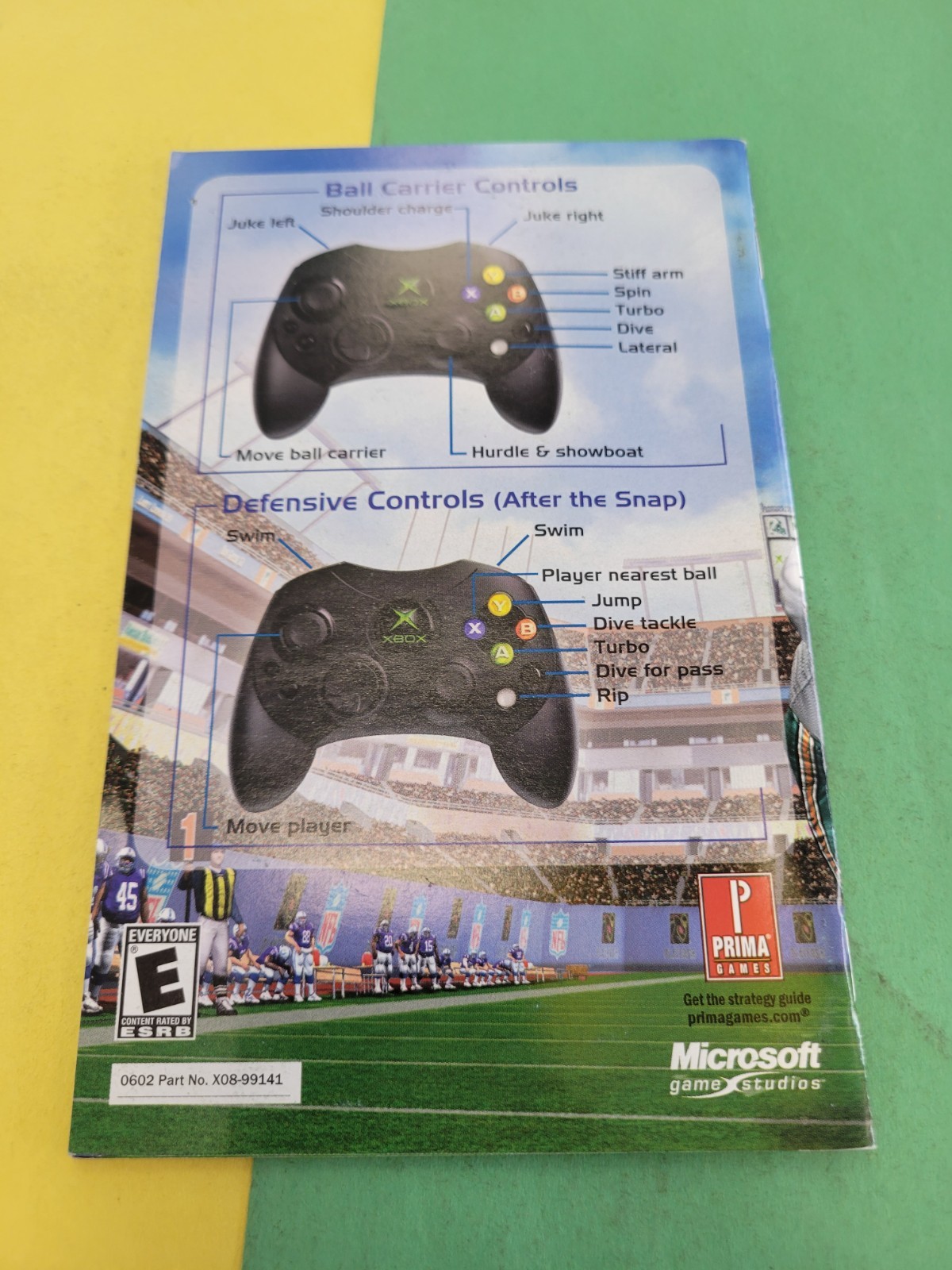 NFL Fever 2003 Xbox / Xbox Live MANUAL ONLY
