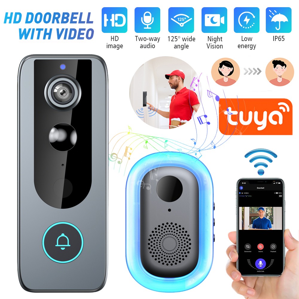 Timbre con camara de seguridad y teléfono inalámbrico para la puerta la casa USA