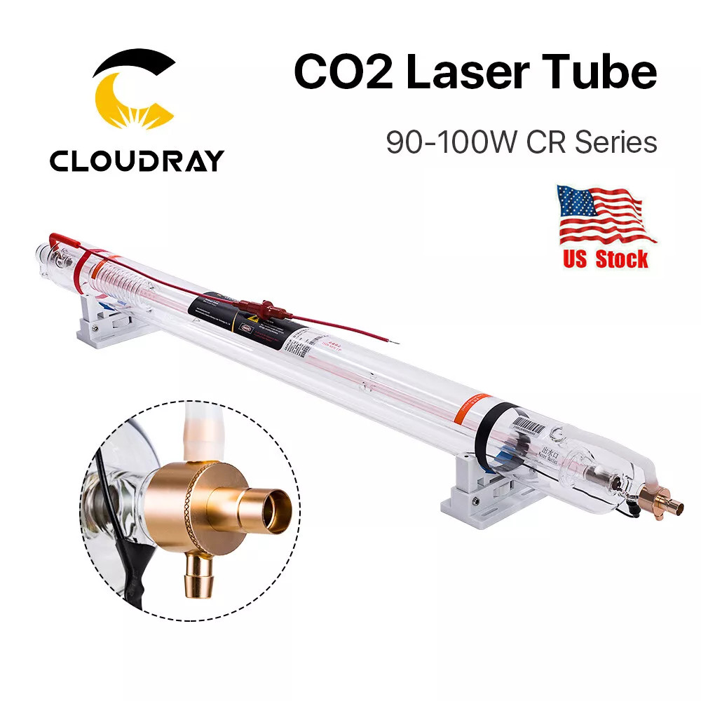 Cloudray 90W CO2 Laser Tube Length 1250mm Dia.80mm Metal Head US Stock