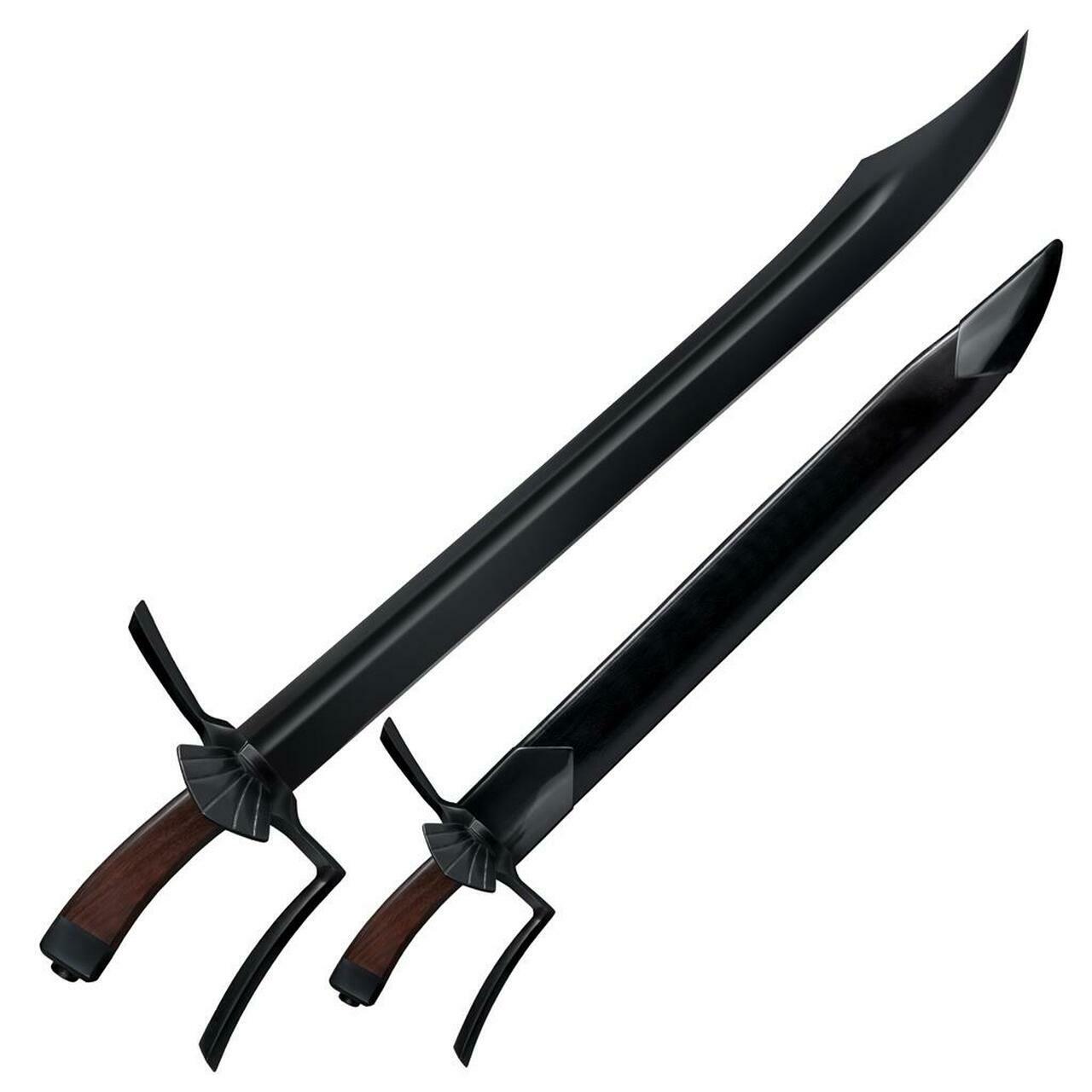 Cold Steel MAA Messer Sword 22" 1090 High Carbon Steel Blade Brown Wood Handles