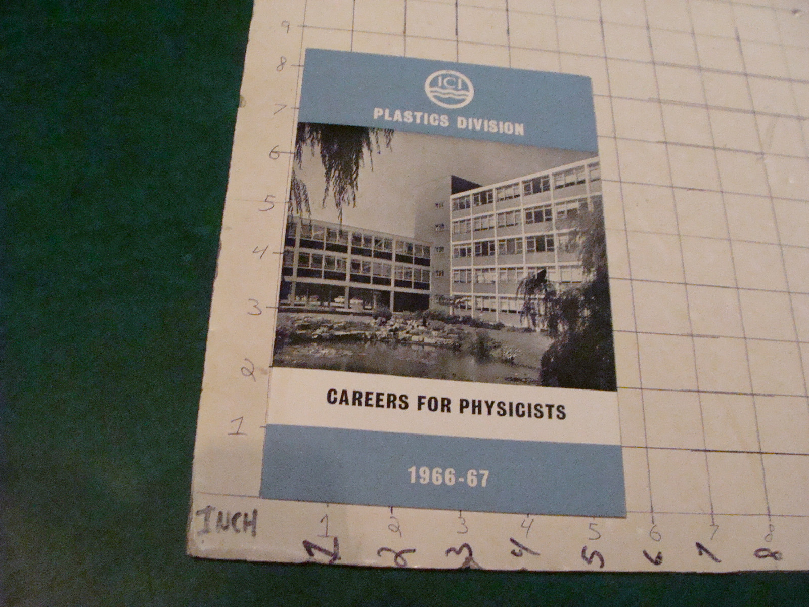 HIGH GRADE Vintage paper: 1966 ICI Plastics Division Careers for Physicists