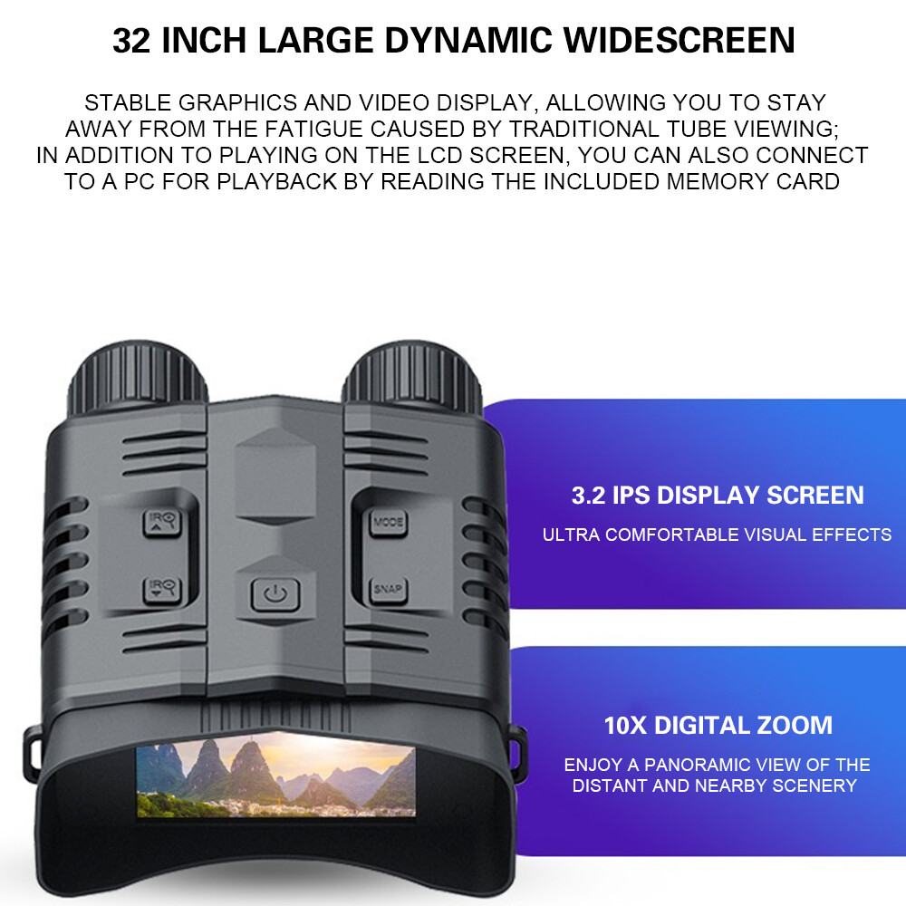 4K WiFi Night Vision Binoculars 800m Full Dark Infrared 10x Digital Telescope US