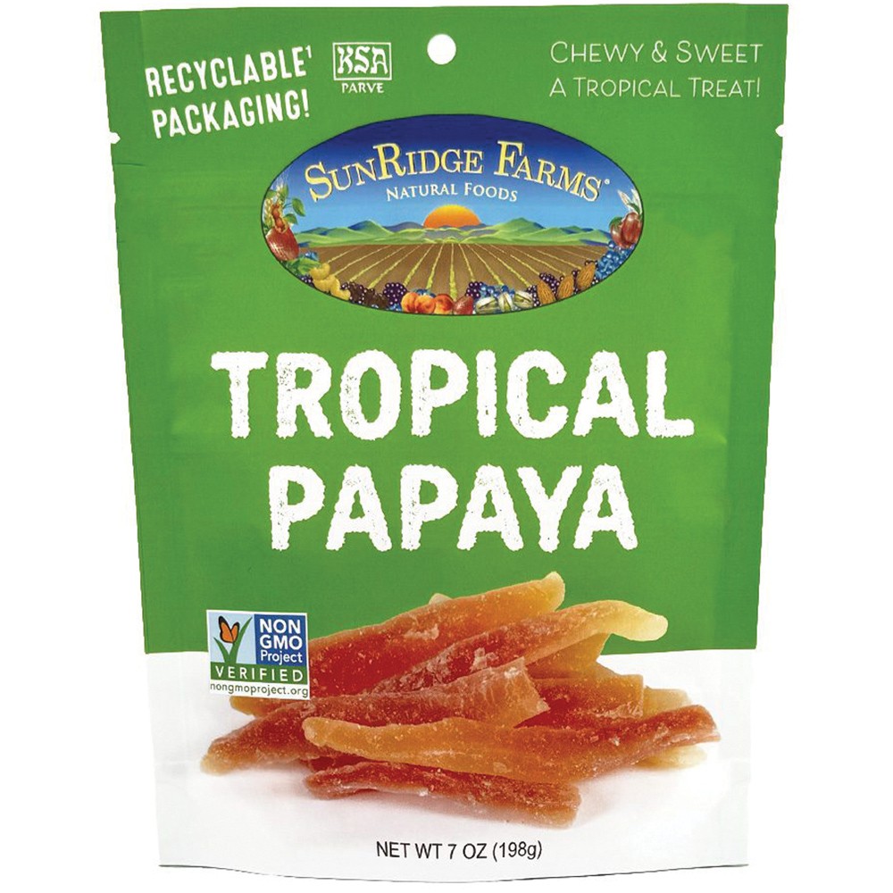 Sunridge Farms Dried Papaya Spears - Premium, Naturally Sweet Fruit Snacks