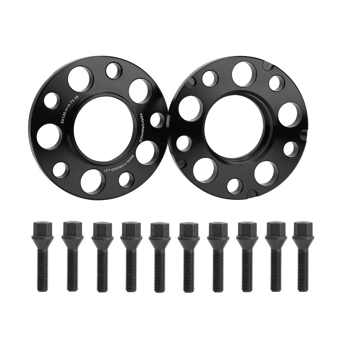 2PC 5x120 Hubcentric Wheel Spacers 14X1.25 Bolts 72.56CB For BMW F30 F10 F07 F13