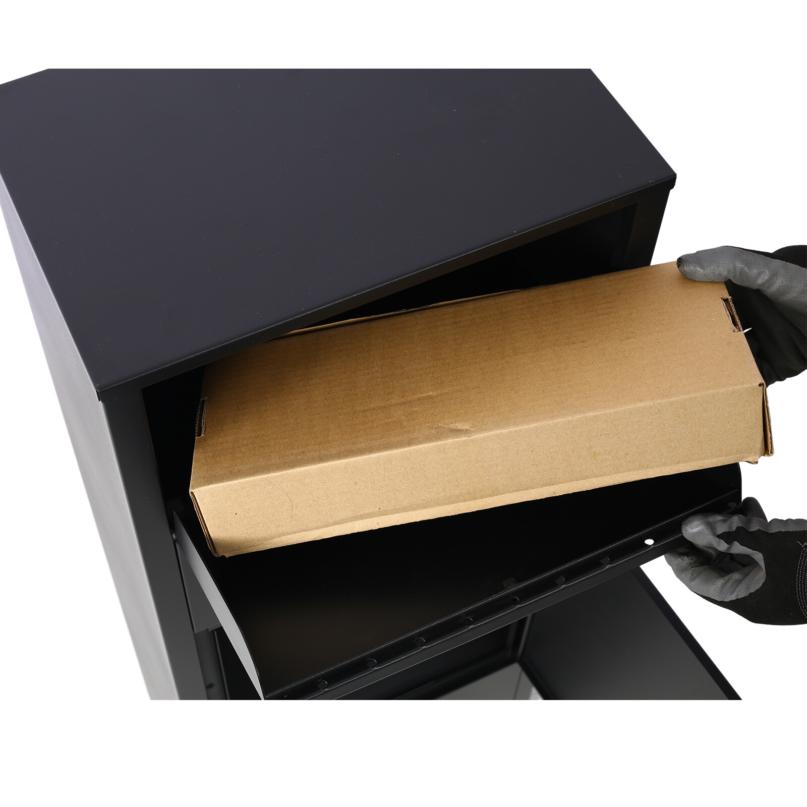 Parcel Delivery Drop Box for Porch Lockable Secure Storage Compartment Mailboxes